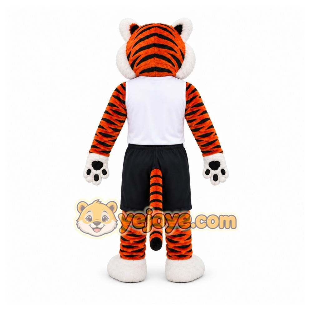 Orange Tiger Mascot Costume with Custom Logo Orange Tiger Mascot Costume with Custom Logo