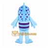 Blue Fish Mascot Costume with Custom Logo Blue Fish Mascot Costume with Custom Logo