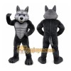 Gray Wolf Mascot Costume with Custom Logo Gray Wolf Mascot Costume with Custom Logo