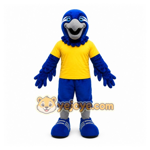 Blue Bird Mascot Costume with Custom Logo Blue Bird Mascot Costume with Custom Logo