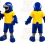 Blue Bird Mascot Costume with Custom Logo