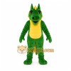 Green Dragon Mascot Costume with Custom Logo