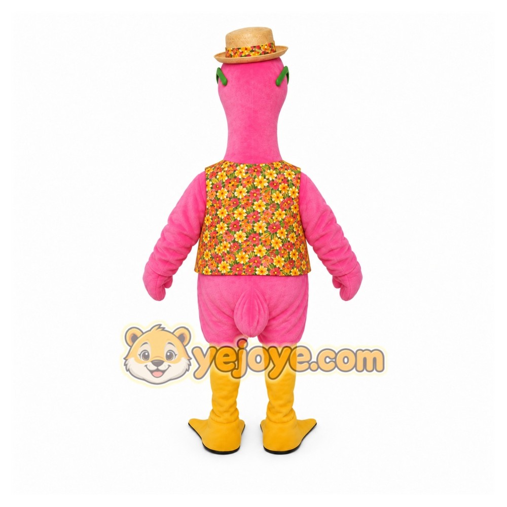 Pink Bird Mascot Costume with Custom Logo Pink Bird Mascot Costume with Custom Logo