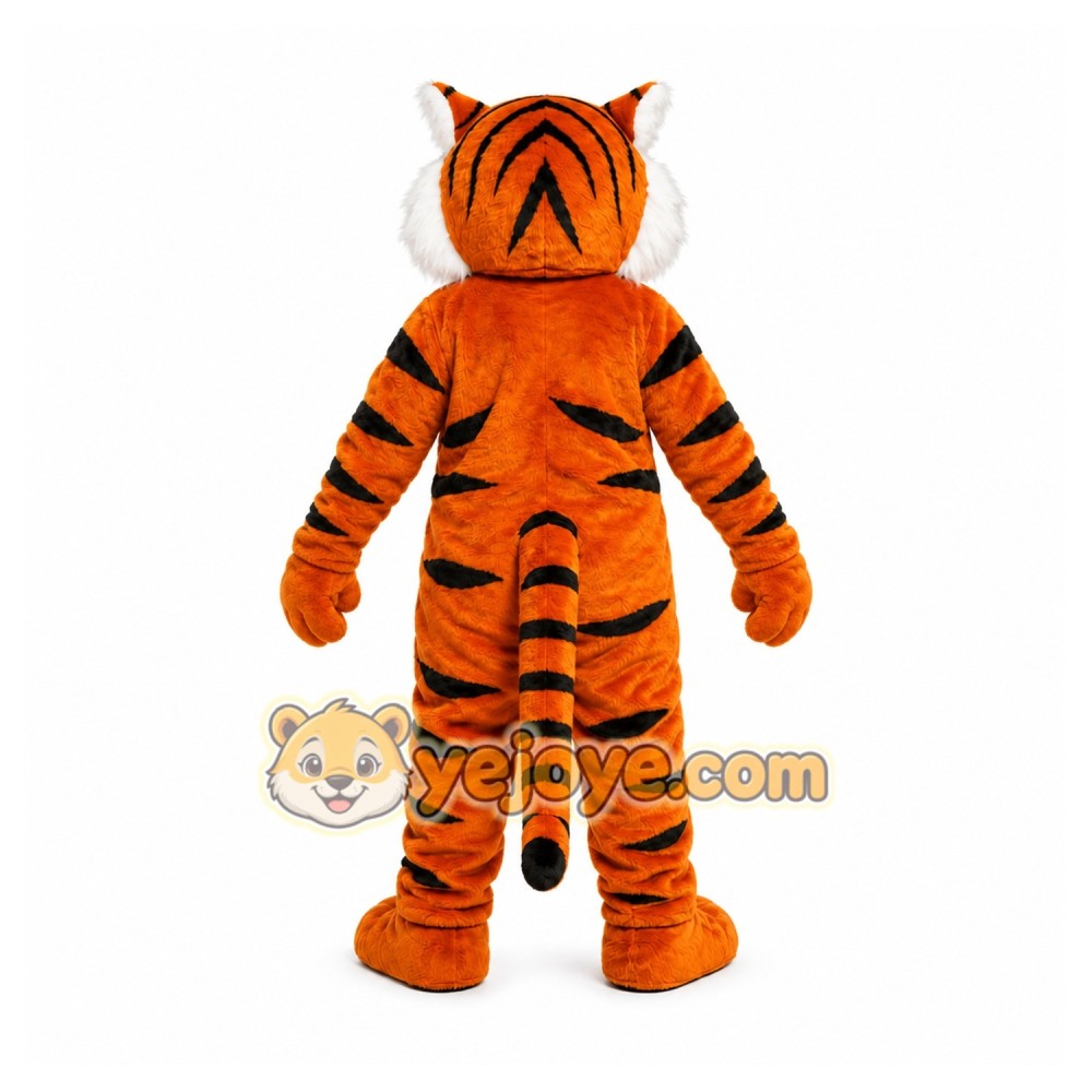 Orange Tiger Mascot Costume with Custom Logo Orange Tiger Mascot Costume with Custom Logo