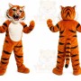 Orange Tiger Mascot Costume with Custom Logo