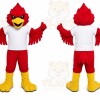 Red Bird Mascot Costume with Custom Logo