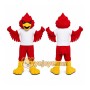 Red Bird Mascot Costume with Custom Logo