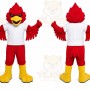 Red Bird Mascot Costume with Custom Logo