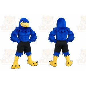 Blue Bird Mascot Costume with Custom Logo