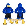 Blue Bird Mascot Costume with Custom Logo