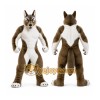 Brown Wolf Mascot Costume with Custom Logo Brown Wolf Mascot Costume with Custom Logo