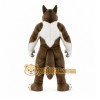 Brown Wolf Mascot Costume with Custom Logo Brown Wolf Mascot Costume with Custom Logo