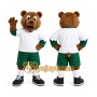 Brown Bear Mascot Costume with Custom Logo