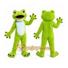 Green Frog Mascot Costume with Custom Logo Green Frog Mascot Costume with Custom Logo