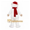 White Bear Mascot Costume with Custom Logo