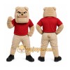 Tan Bulldog Mascot Costume with Custom Logo Tan Bulldog Mascot Costume with Custom Logo