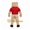 Tan Bulldog Mascot Costume with Custom Logo Tan Bulldog Mascot Costume with Custom Logo