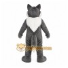Gray Wolf Mascot Costume with Custom Logo Gray Wolf Mascot Costume with Custom Logo