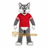 Gray Wolf Mascot Costume with Custom Logo Gray Wolf Mascot Costume with Custom Logo