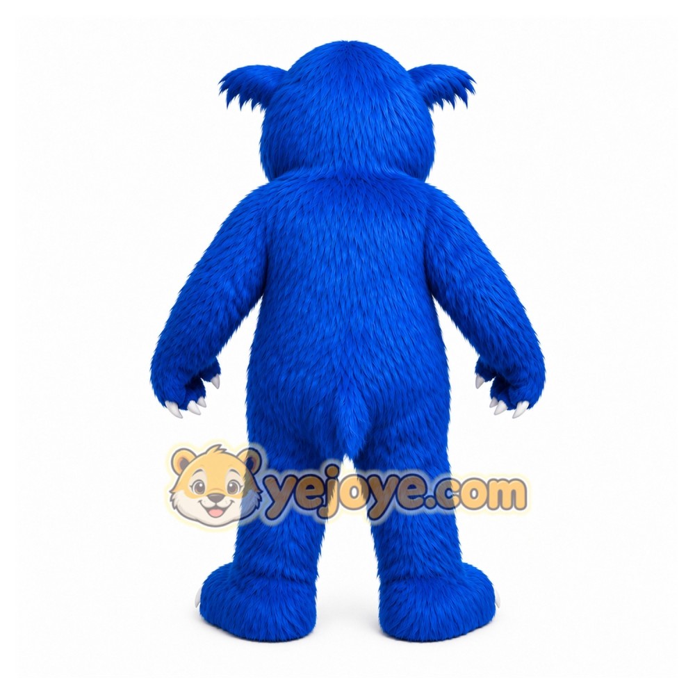 Blue Monster Mascot Costume with Custom Logo Blue Monster Mascot Costume with Custom Logo