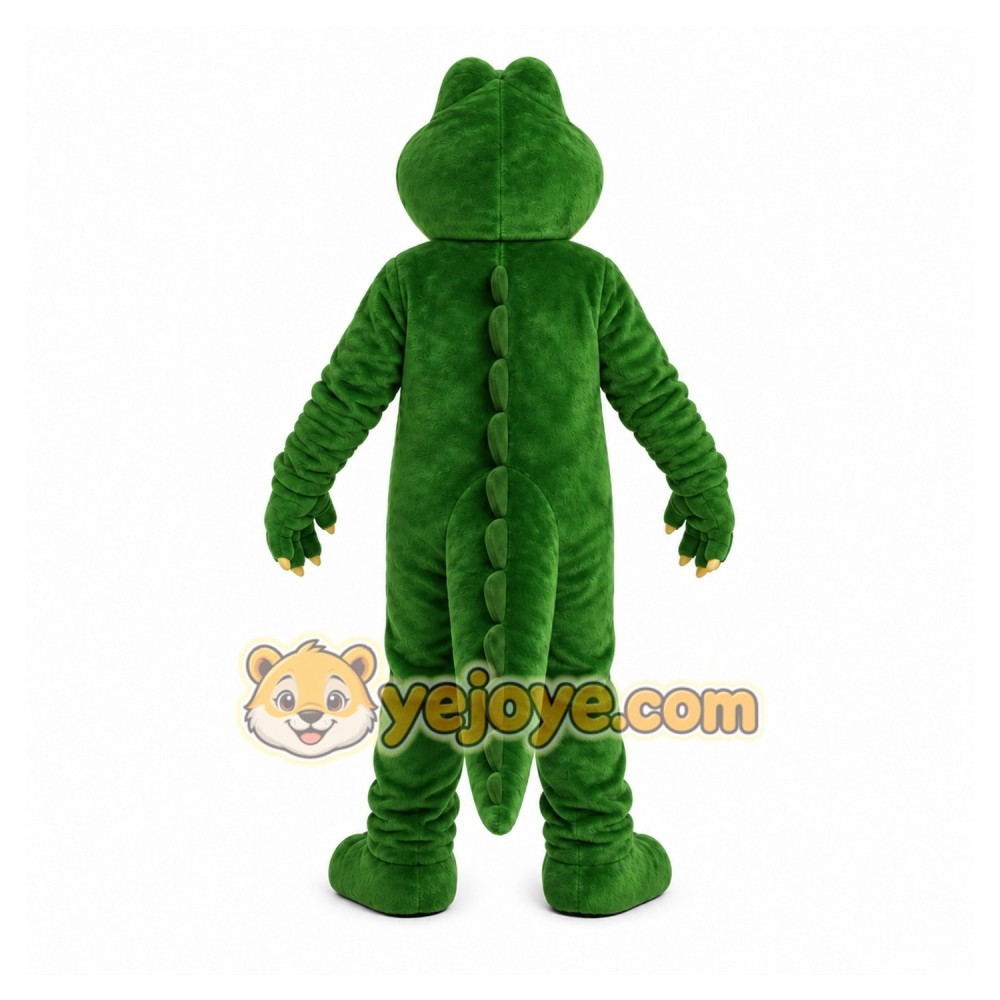 Green Alligator Mascot Costume with Custom Logo Green Alligator Mascot Costume with Custom Logo