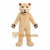 Beige Cougar Mascot Costume with Custom Logo Beige Cougar Mascot Costume with Custom Logo