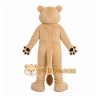 Beige Cougar Mascot Costume with Custom Logo Beige Cougar Mascot Costume with Custom Logo