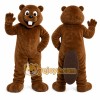 Brown Beaver Mascot Costume with Custom Logo