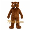 Brown Beaver Mascot Costume with Custom Logo