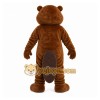 Brown Beaver Mascot Costume with Custom Logo
