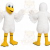 White Bird Mascot Costume with Custom Logo