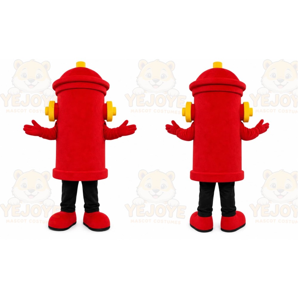 Red Fire Hydrant Mascot Costume with Custom Logo