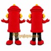 Red Fire Hydrant Mascot Costume with Custom Logo