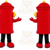 Red Fire Hydrant Mascot Costume with Custom Logo