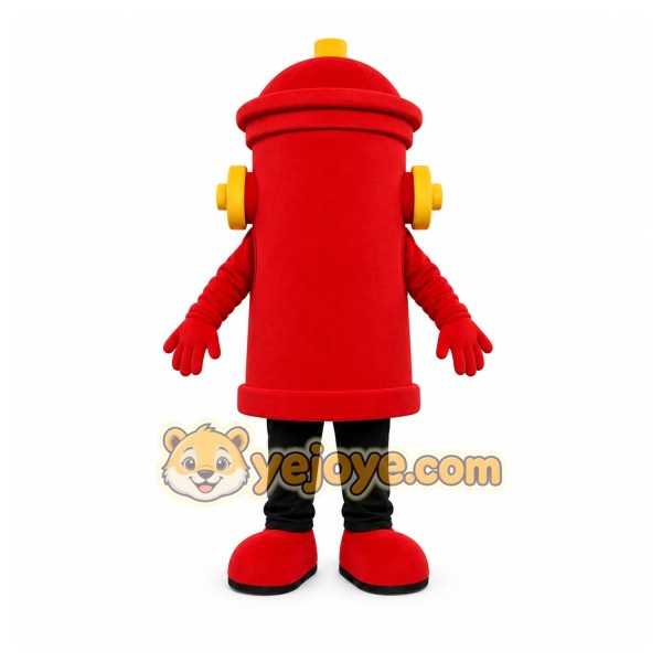 Red Fire Hydrant Mascot Costume with Custom Logo