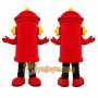 Red Fire Hydrant Mascot Costume with Custom Logo