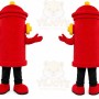 Red Fire Hydrant Mascot Costume with Custom Logo