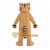 Beige Tiger Mascot Costume with Custom Logo Beige Tiger Mascot Costume with Custom Logo