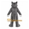 Gray Wolf Mascot Costume with Custom Logo Gray Wolf Mascot Costume with Custom Logo