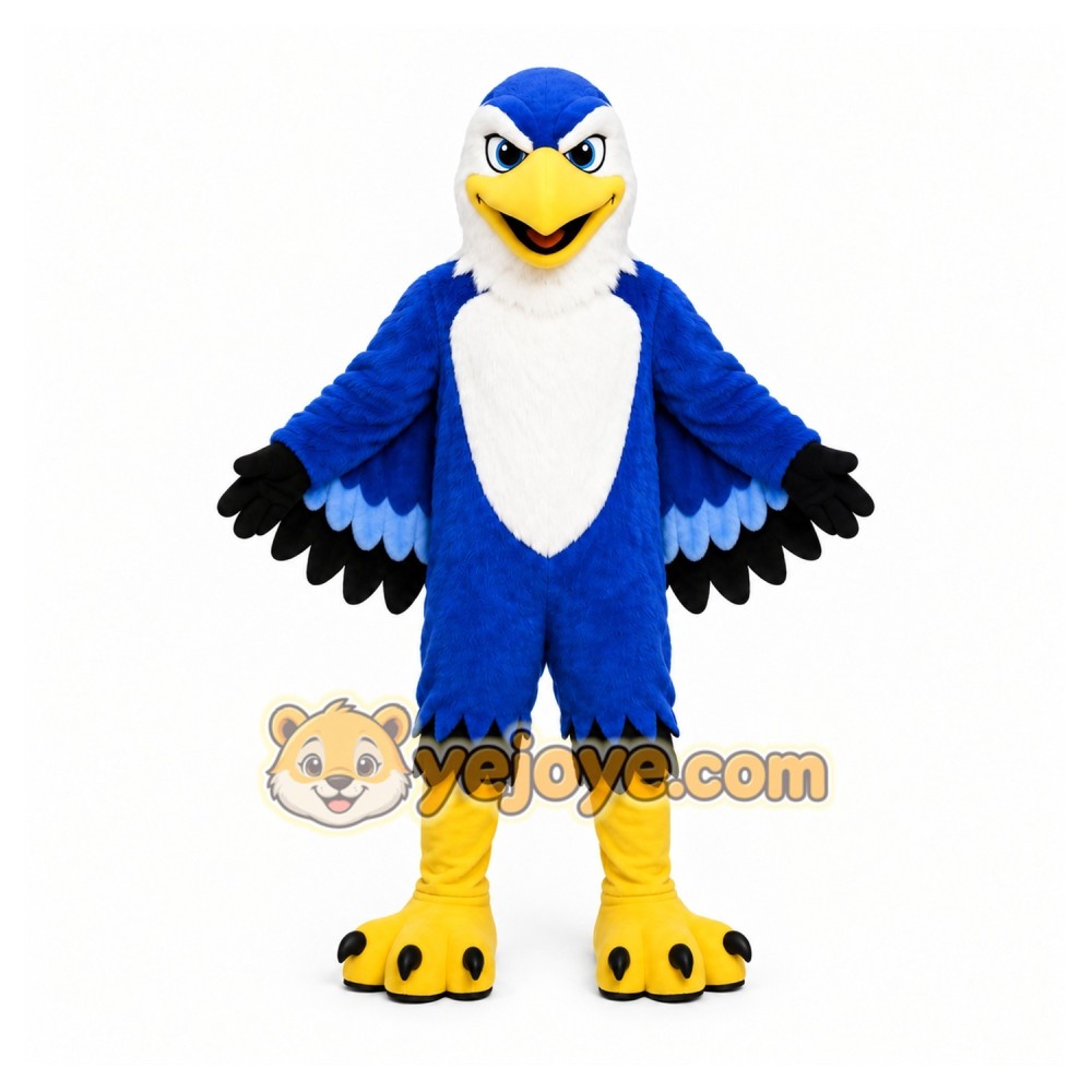 Blue Bird Mascot Costume with Custom Logo Blue Bird Mascot Costume with Custom Logo