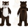 Brown Squirrel Mascot Costume with Custom Logo