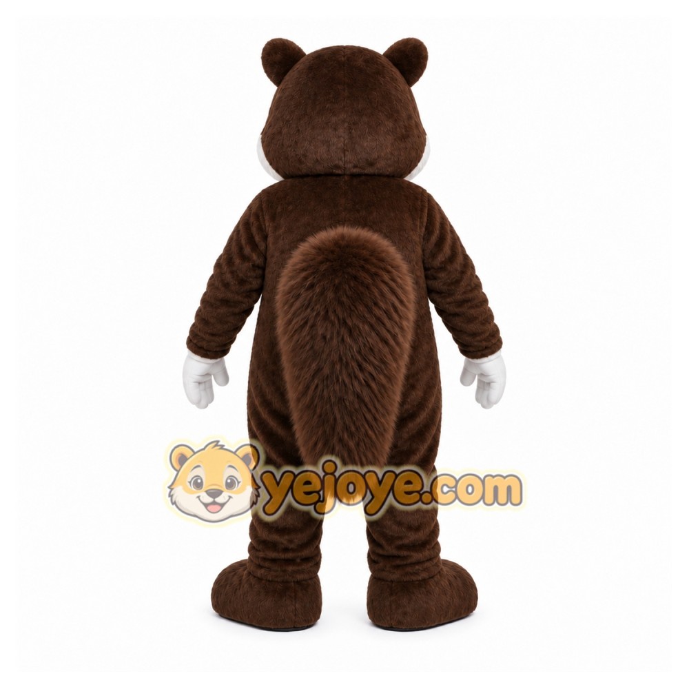 Brown Squirrel Mascot Costume with Custom Logo Brown Squirrel Mascot Costume with Custom Logo