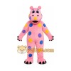 Pink Hippopotamus Mascot Costume with Custom Logo Pink Hippopotamus Mascot Costume with Custom Logo