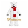 White Bear Mascot Costume with Custom Logo White Bear Mascot Costume with Custom Logo