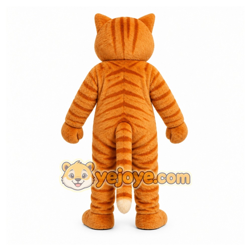Orange Cat Mascot Costume with Custom Logo Orange Cat Mascot Costume with Custom Logo