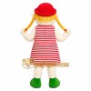 Red Girl Mascot Costume with Custom Logo Red Girl Mascot Costume with Custom Logo