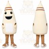 White Bottle Mascot Costume with Custom Logo