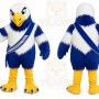 Blue Eagle Mascot Costume with Custom Logo