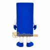 Blue Block Mascot Costume with Custom Logo Blue Block Mascot Costume with Custom Logo
