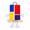 Blue Block Mascot Costume with Custom Logo Blue Block Mascot Costume with Custom Logo